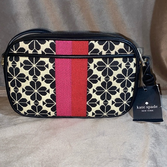 kate spade Handbags - 🆕 Kate Spade Flower Jacquard
Stripe Medium Camera Bag ♠️
